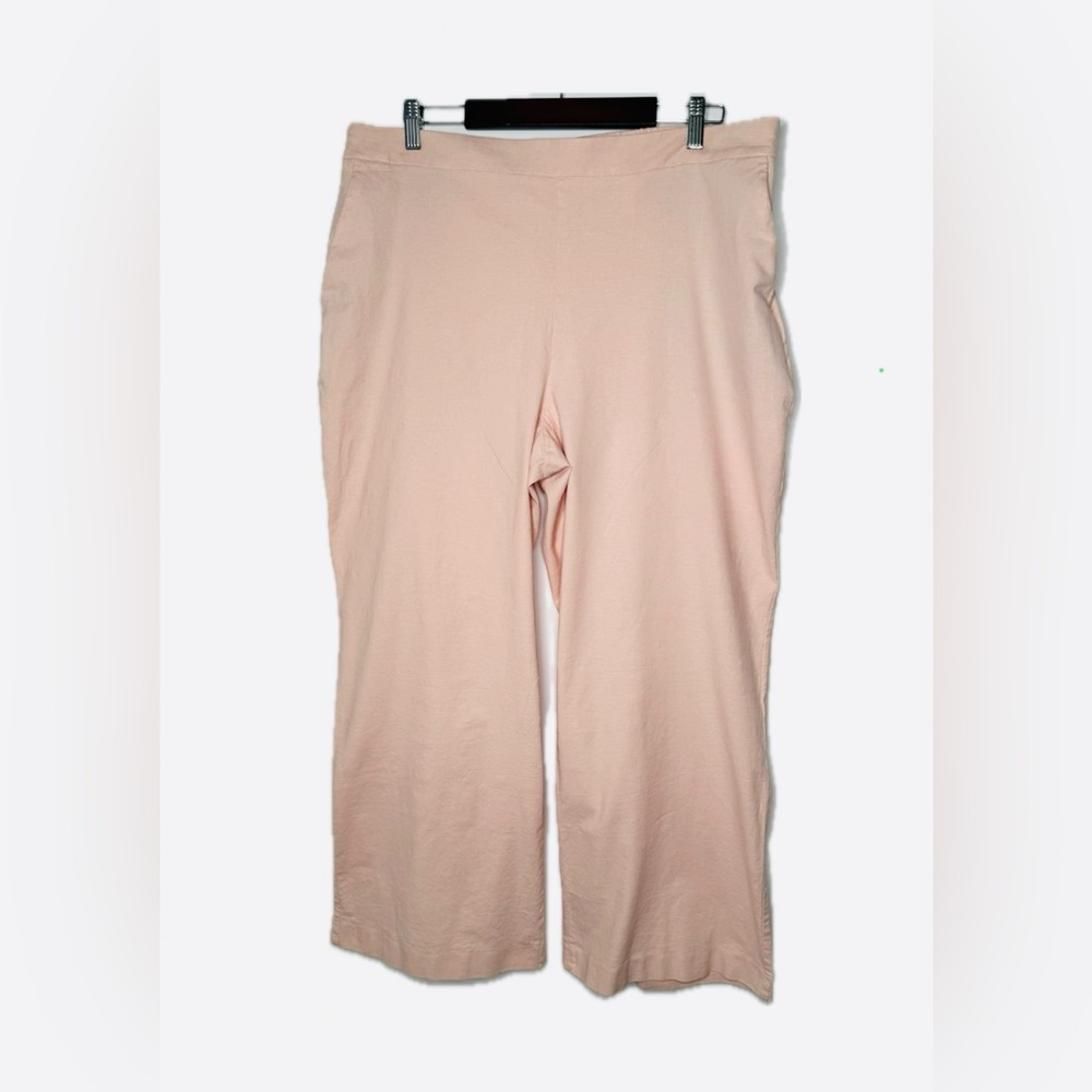 Express Linen Blend Super High Waist Wide Leg Pants Peach Size XL